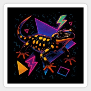 Retro Neon Lake Urmia Newt Sticker